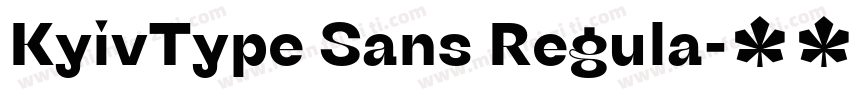 KyivType Sans Regula字体转换